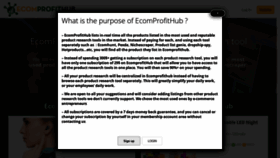 What Ecomprofithub.com website looked like in 2021 (5 years ago)