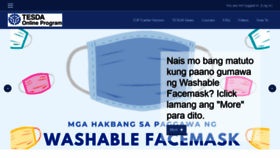 What E-tesda.gov.ph website looked like in 2021 (3 years ago)