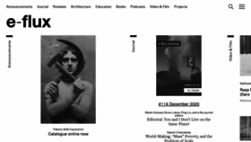What E-flux.com website looked like in 2021 (3 years ago)