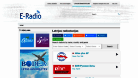 What E-radio.lv website looked like in 2021 (3 years ago)