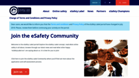 What Esafetylabel.eu website looked like in 2021 (3 years ago)