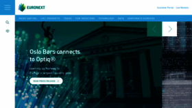 What Euronext.com website looked like in 2021 (3 years ago)