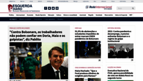 What Esquerdadiario.com.br website looked like in 2021 (3 years ago)