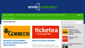 What Enviarcurriculum.es website looked like in 2021 (3 years ago)