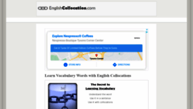What Englishcollocation.com website looked like in 2021 (3 years ago)
