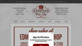 What Edmondwine.com website looked like in 2021 (3 years ago)