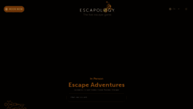 What Escapology.com website looked like in 2021 (3 years ago)