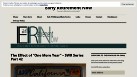 What Earlyretirementnow.com website looked like in 2021 (3 years ago)
