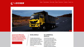 What Eicher.in website looked like in 2021 (3 years ago)