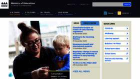 What Education.govt.nz website looked like in 2021 (3 years ago)