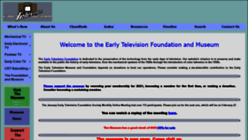 What Earlytelevision.org website looked like in 2021 (3 years ago)