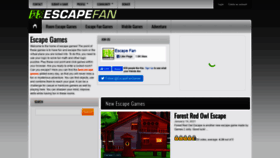 What Escapefan.com website looked like in 2021 (3 years ago)