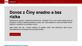 What Euimport.cz website looked like in 2021 (3 years ago)