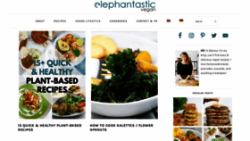 What Elephantasticvegan.com website looked like in 2021 (3 years ago)