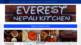 What Everestnepalikitchen.com website looked like in 2021 (4 years ago)