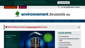 What Environnement.brussels website looked like in 2021 (3 years ago)