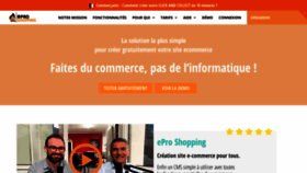 What Eproshopping.fr website looked like in 2021 (3 years ago)