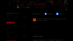 What Evilresource.com website looked like in 2021 (3 years ago)