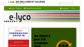 What E-lyco.fr website looked like in 2021 (3 years ago)