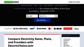 What Electricchoice.com website looked like in 2021 (3 years ago)