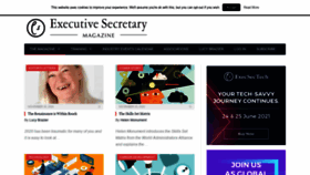 What Executivesecretary.com website looked like in 2021 (3 years ago)