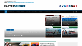 What Easterscience.com website looked like in 2021 (3 years ago)