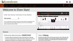 What Elvenstats.com website looked like in 2021 (3 years ago)