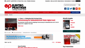 What Elektropraktiker.de website looked like in 2021 (3 years ago)