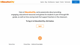 What Educationcity.com website looked like in 2021 (3 years ago)
