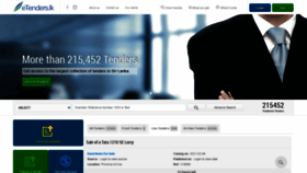 What Etenders.lk website looked like in 2021 (3 years ago)