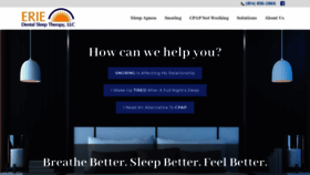 What Eriedentalsleeptherapy.com website looked like in 2021 (3 years ago)