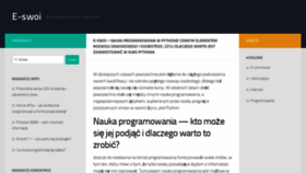 What E-swoi.pl website looked like in 2021 (3 years ago)