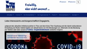 What Ehrenamtsagentur-trier.de website looked like in 2021 (3 years ago)