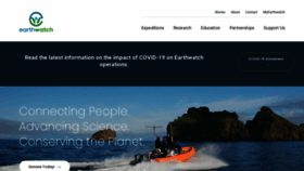 What Earthwatch.org website looked like in 2021 (3 years ago)