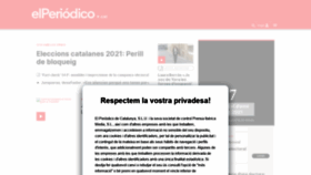 What Elperiodico.cat website looked like in 2021 (3 years ago)