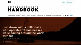 What Entrepreneurshandbook.co website looked like in 2021 (3 years ago)