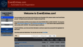 What Evententries.com website looked like in 2021 (3 years ago)