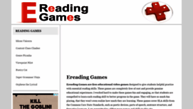 What Ereadinggames.com website looked like in 2021 (3 years ago)