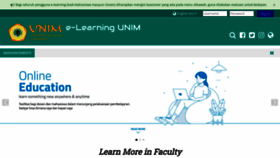 What E-learning.unim.ac.id website looked like in 2021 (3 years ago)