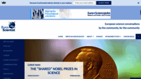 What Euroscientist.com website looked like in 2021 (3 years ago)