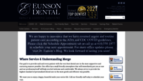 What Eunsondental.com website looked like in 2021 (3 years ago)