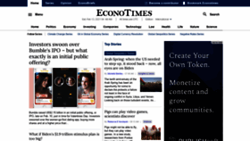 What Econotimes.com website looked like in 2021 (4 years ago)