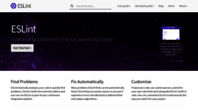 What Eslint.org website looked like in 2021 (4 years ago)