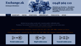 What Exchange.sk website looked like in 2021 (3 years ago)