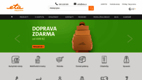 What Eta.cz website looked like in 2021 (3 years ago)