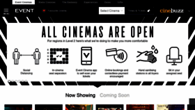 What Eventcinemas.co.nz website looked like in 2021 (3 years ago)