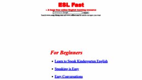 What Eslfast.com website looked like in 2021 (3 years ago)