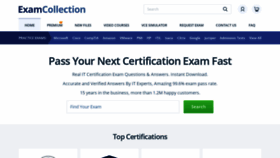 What Examcollection.com website looked like in 2021 (3 years ago)