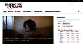 What Emerginggrowth.com website looked like in 2021 (3 years ago)