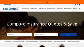 What Einsurance.com website looked like in 2021 (3 years ago)